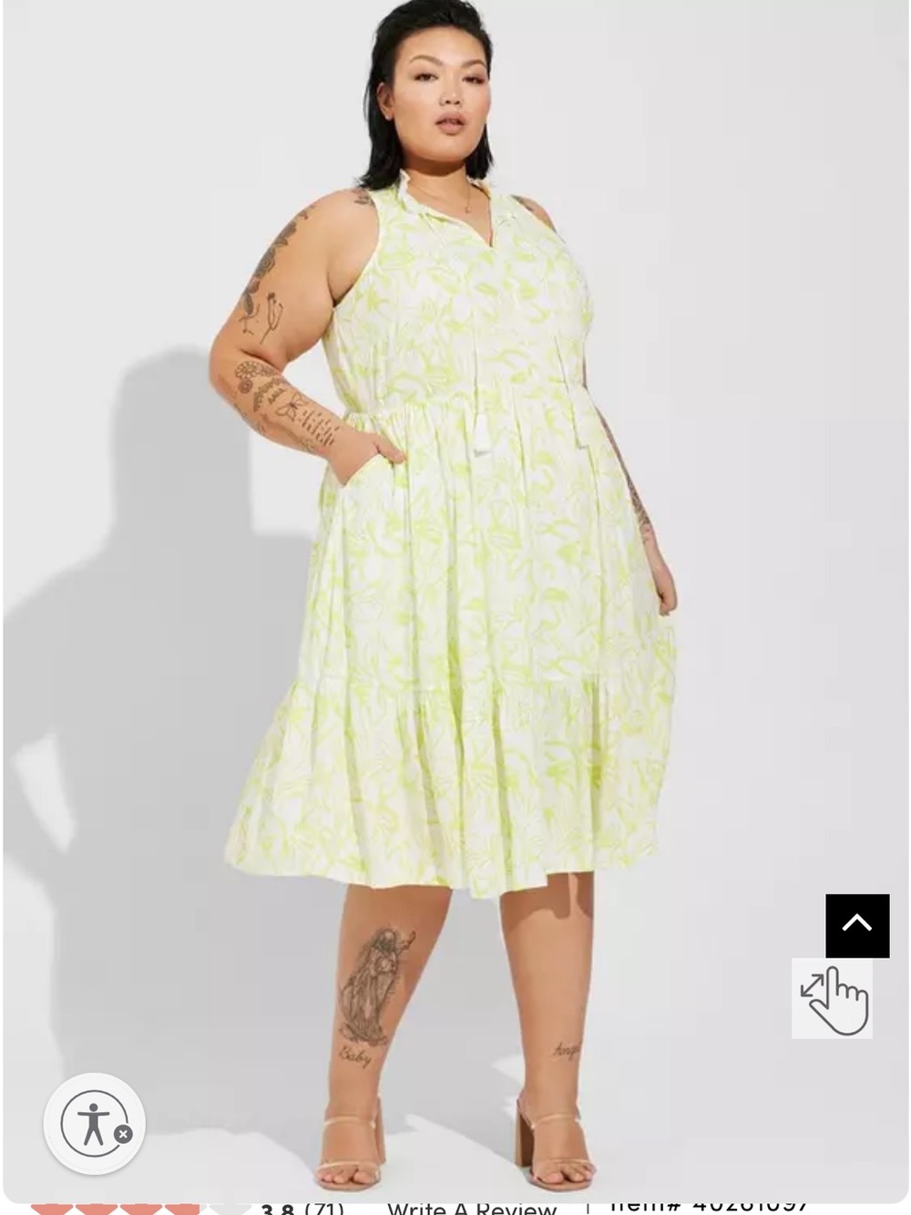 Neot Torrid Midi Gauze tiered dress size 4 or 26 - Picture 2 of 11